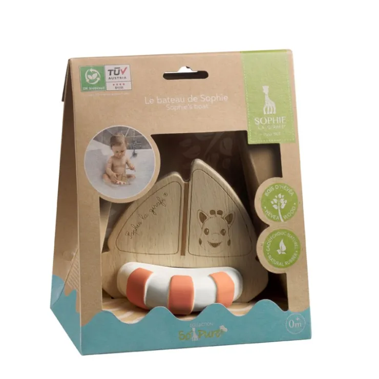 Jouets 0-2 Ans|Matières Naturelles-Sophie la girafe Bateau de jouet de bain