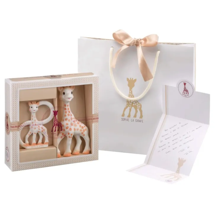 Matières Naturelles|Anneaux De Dentition À Mordiller-Sophie la girafe Coffret naissance prêt à offrir et anneau de dentition
