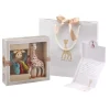 Hochets|Coffrets-Sophie la girafe Coffret naissance prêt à offrir + Hochet cœur