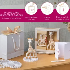 Matières Naturelles|Anneaux De Dentition À Mordiller-Sophie la girafe Coffret naissance prêt à offrir et anneau de dentition