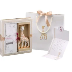 Couvertures Et Langes|Coffrets-Sophie la girafe Coffret naissance prêt à offrir et lange étoiles